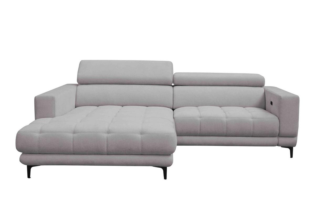 Sarokkanapé Aspen - szürke, Konventionell, faalapú anyag/textil (192/264cm)