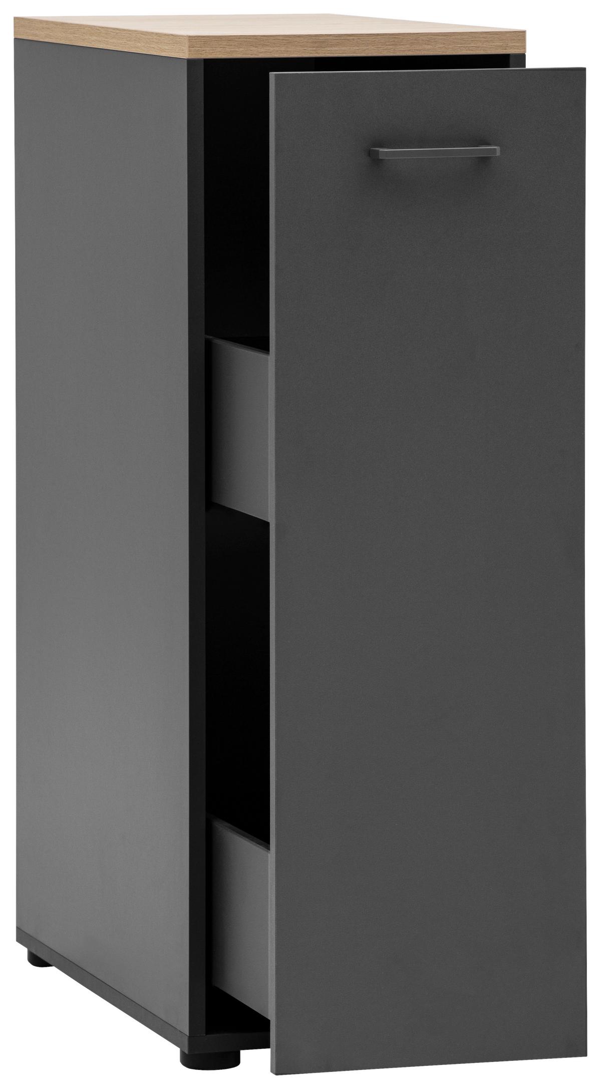 Apothekerschrank Solea Anthrazit/Eiche - Eichefarben/Anthrazit, MODERN, Holzwerkstoff/Metall (32,6/95,8/60cm) - MID.YOU