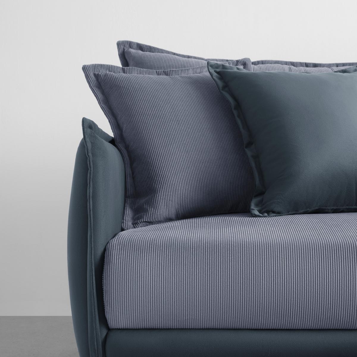 Ecksofa Nuovo Blaugrau - Blaugrau/Schwarz, MODERN, Textil/Metall (245/72-113/190cm) - Mömax