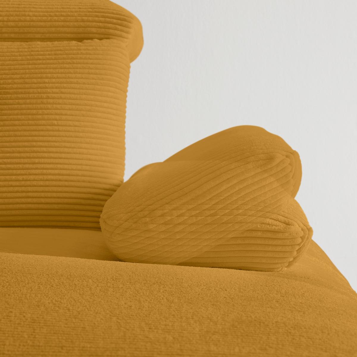 Wohnlandschaft Seattle Senfgelb - Senfgelb/Schwarz, MODERN, Holzwerkstoff/Textil (301/87-107/196cm) - Premium Living