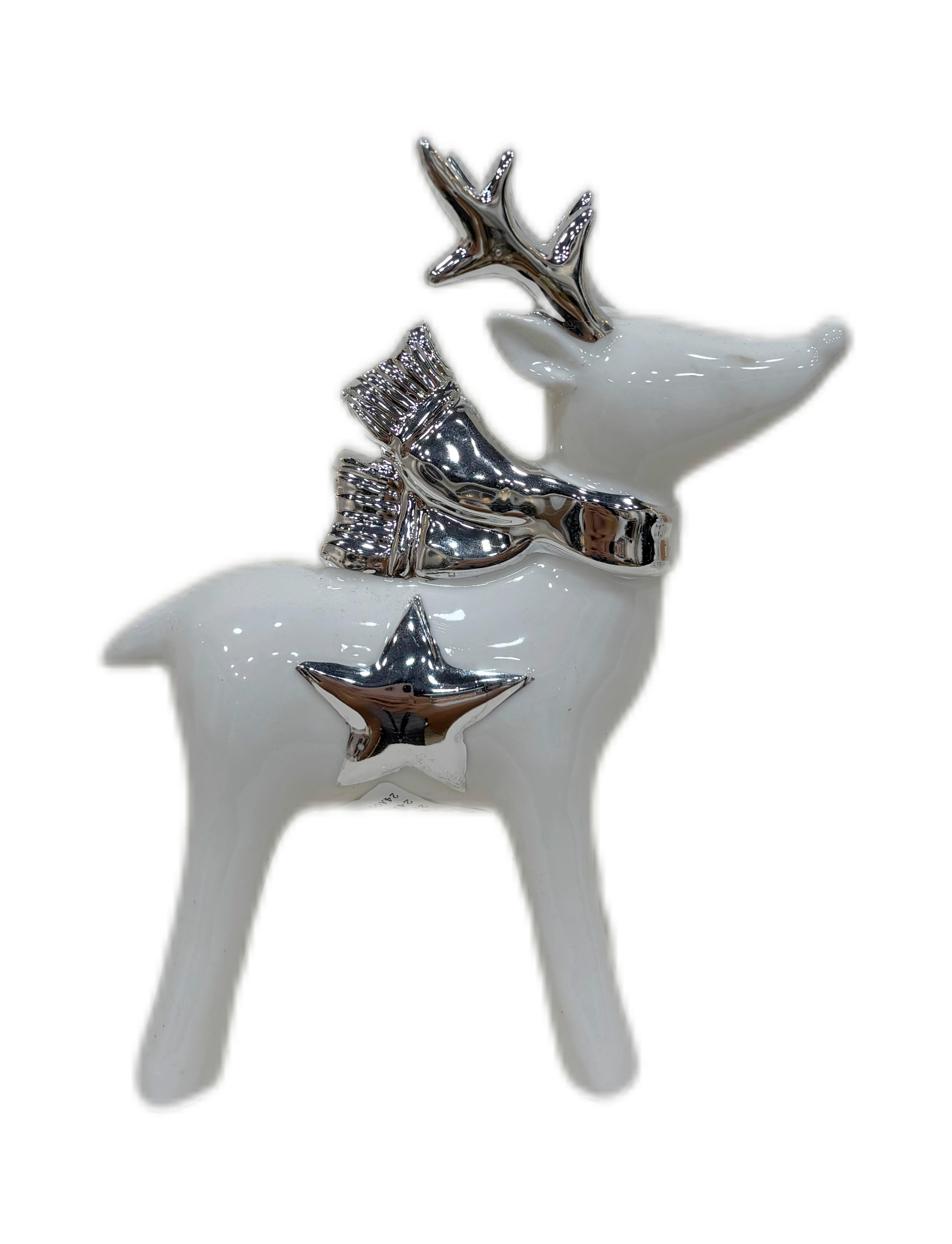 Weihnachtsfigur Lilu 2 Weiss - Weiss, Konventionell, Keramik (14/6,5/17,5cm) - Mömax