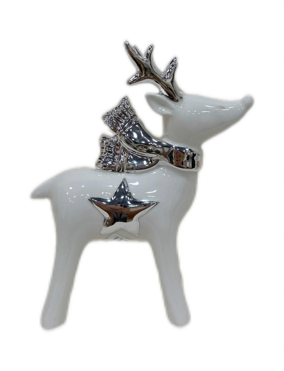 Weihnachtsfigur Lilu 2 Weiss - Weiss, Konventionell, Keramik (14/6,5/17,5cm) - Mömax