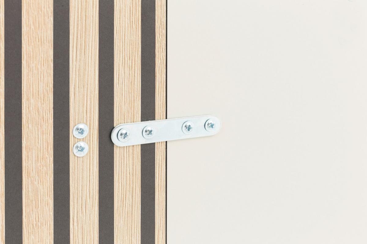 Garderobni Panel Alexa, Bež, Barva Hrasta - barve hrasta/bež, Design, leseni material (73,5/109/2,6cm) - MID.YOU