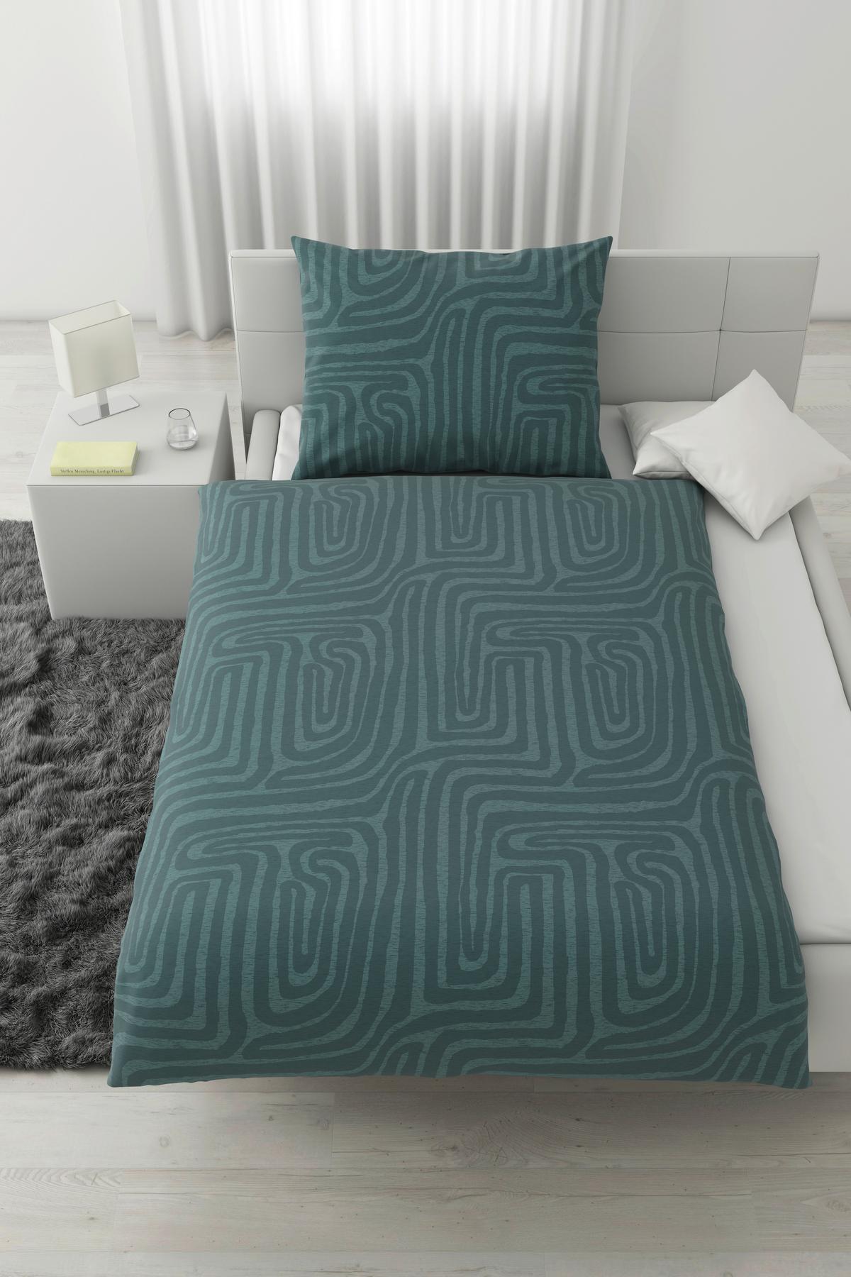 BETTWÄSCHESET LIAM - Grün, Modern, Textil (160/210cm) - Modern Living