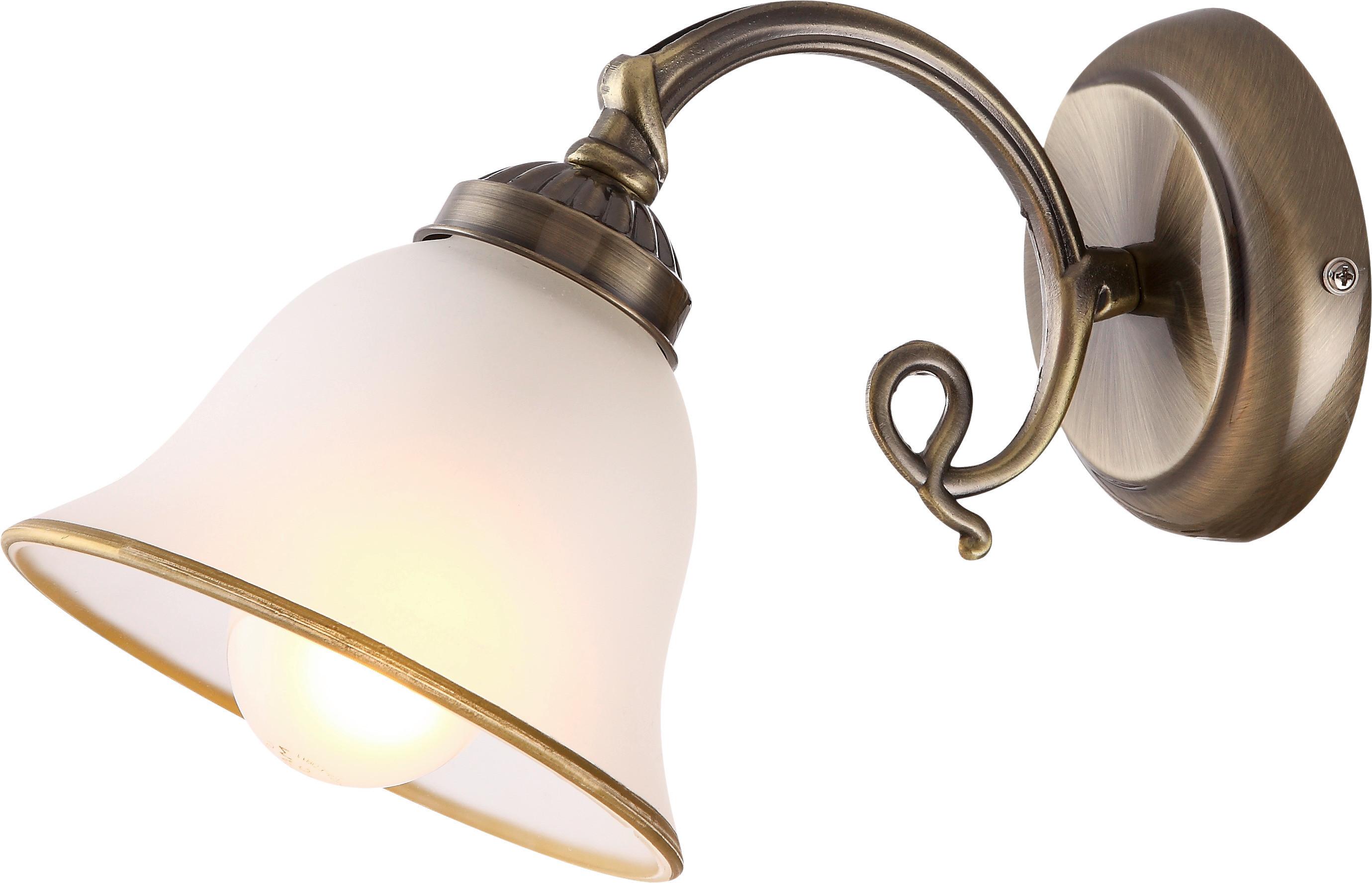 Wandleuchte Bela max. 60 Watt - ROMANTIK / LANDHAUS, Glas/Metall (16/30/18cm) - Globo