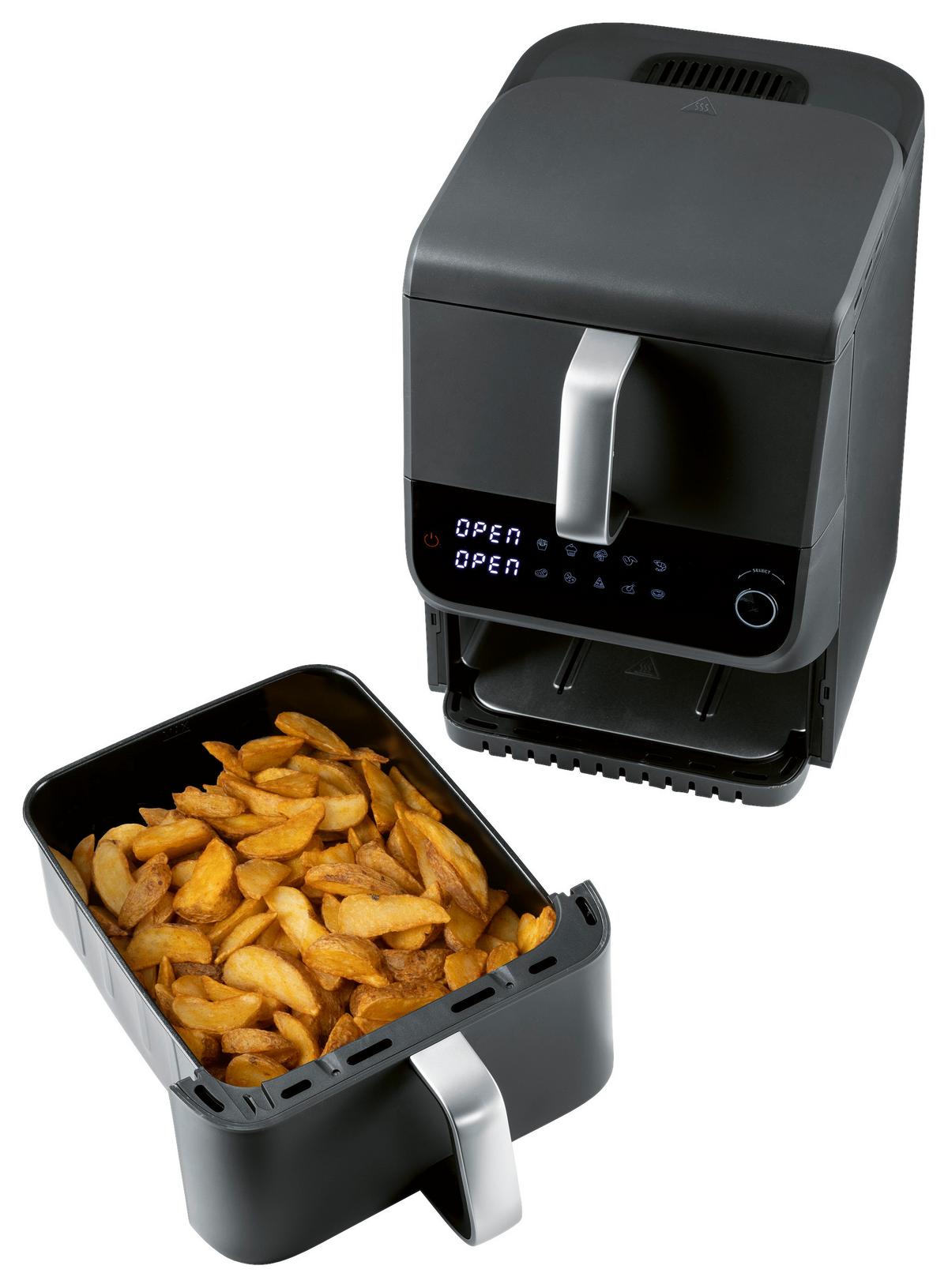 Heißluftfritteuse Gourmetmaxx Schwarz - Anthrazit, MODERN, Kunststoff/Metall (43/28,4/40cm)