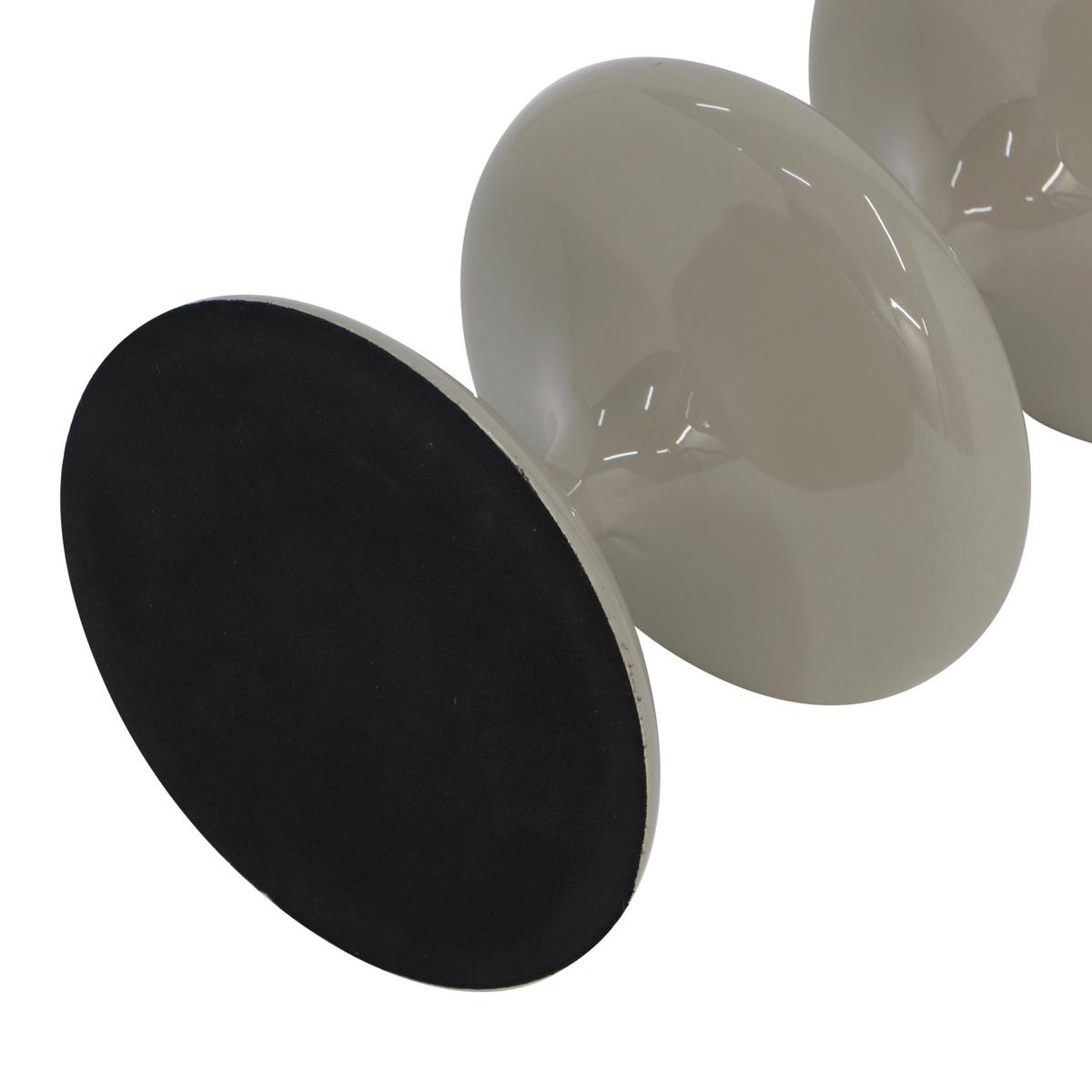 Stabkerzen Laureen Grau - Grau, Basics, Metall (11/28/11cm)