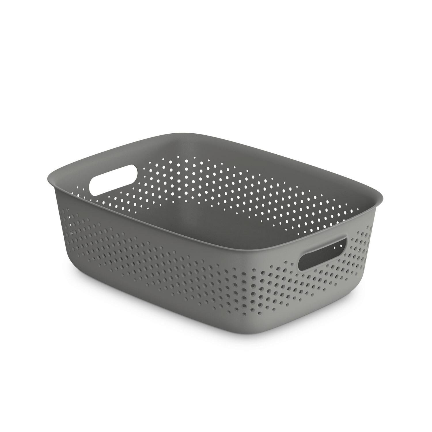 Coșuleț pentru depozitare Maja - cca. 10L - gri închis, Modern, plastic (39/29/13cm) - Mömax