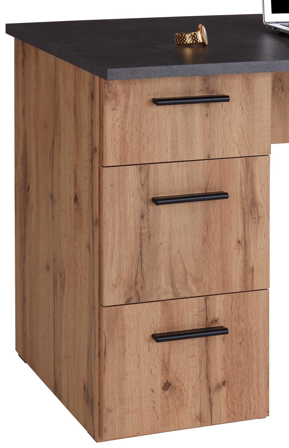 Masă de birou MX 143 - culoare lemn stejar, Modern, material pe bază de lemn (138/76/60cm) - Modern Living
