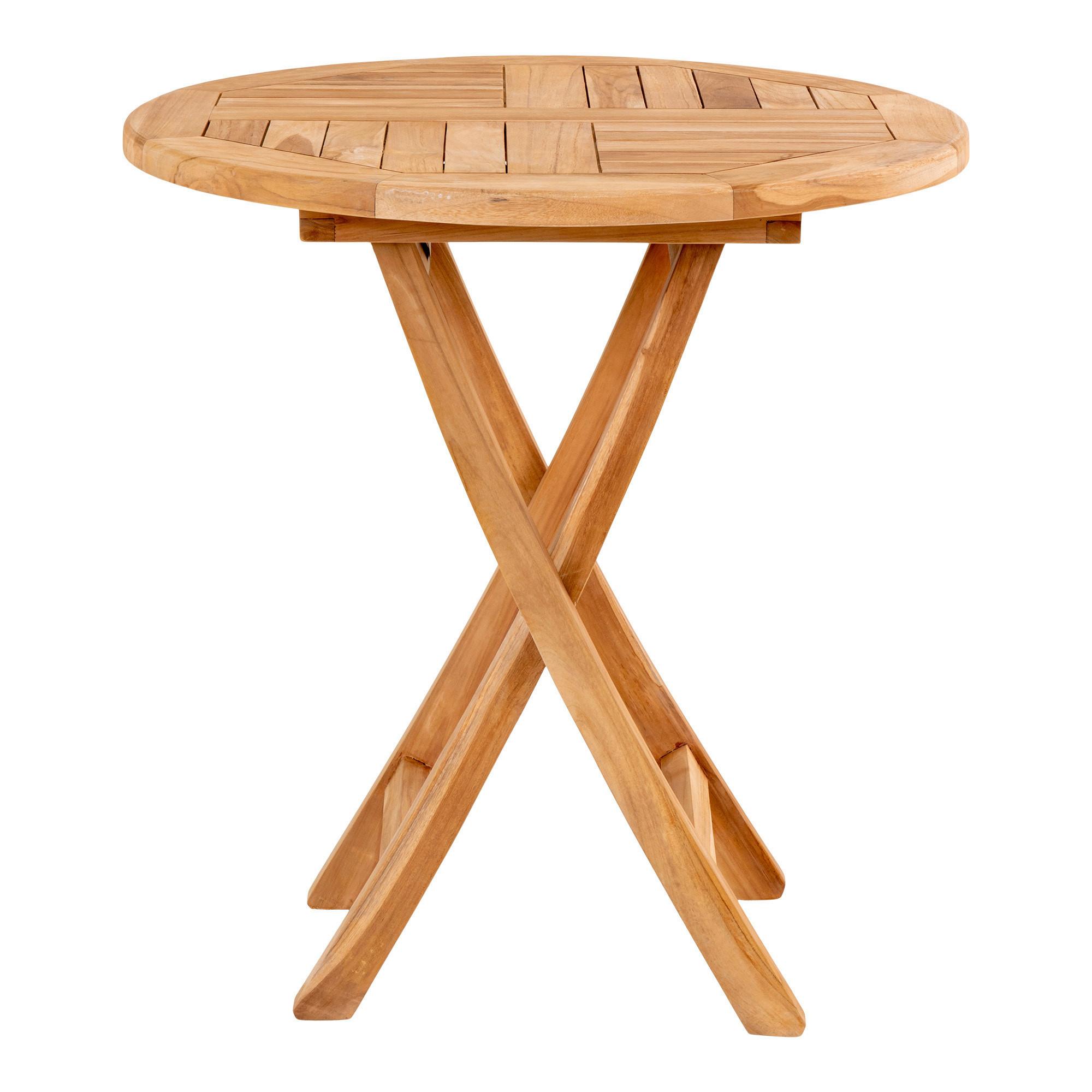 Gartentisch Oviedo Echtholz ca. 70x70x75 cm - Braun, MODERN, Holz (70/70/75cm) - Gardenson