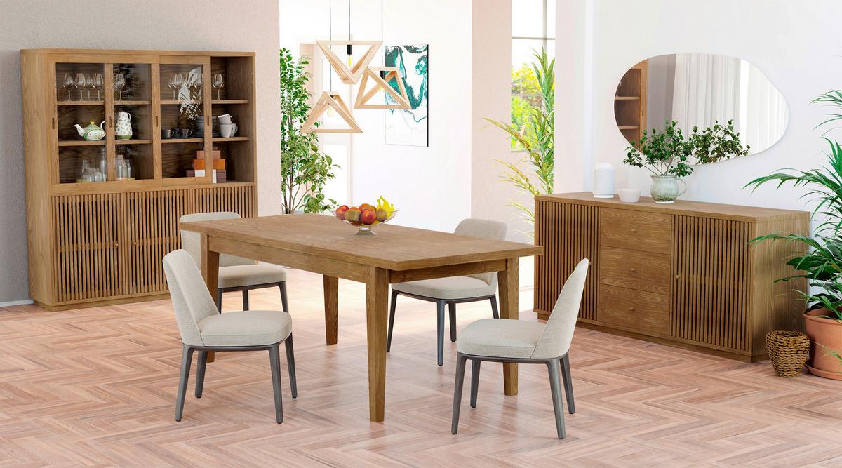 KOMODA SZEROKA EQUATORIA - kolor dębowy, Modern, materiał drewnopochodny/drewno (182/84/50cm) - MID.YOU