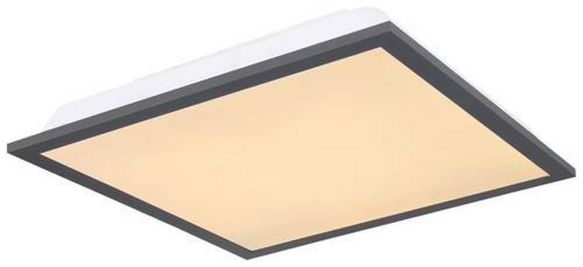 LED-Deckenleuchte Doro max. 12 Watt - Opal/Graphitfarben, Basics, Kunststoff/Metall (30/30/6cm) - Globo