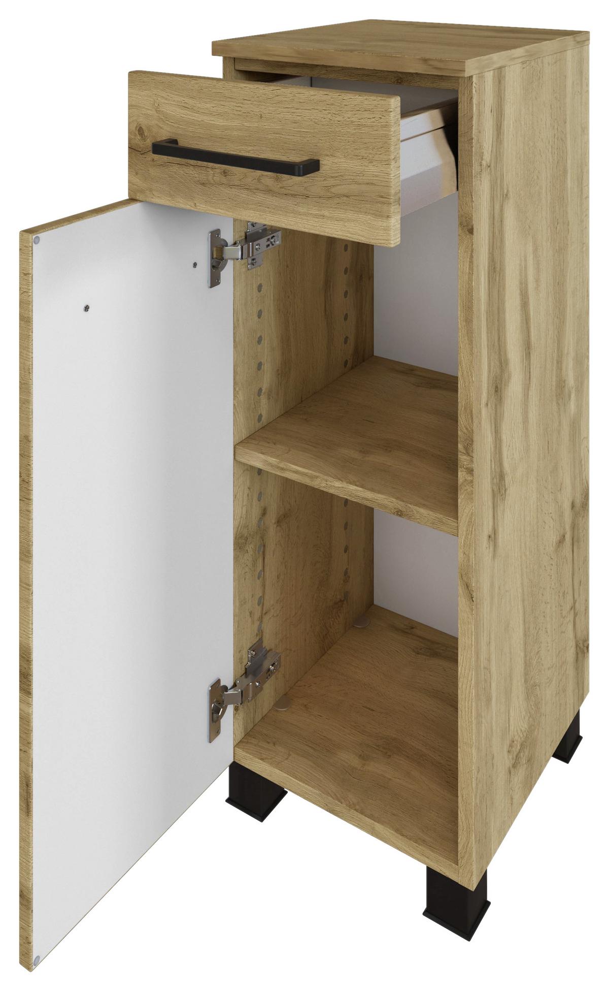 Badmöbel-Set Manchester B: 120 cm Eiche Wotan Dekor - Eichefarben, MODERN, Holzwerkstoff (120cm) - Held