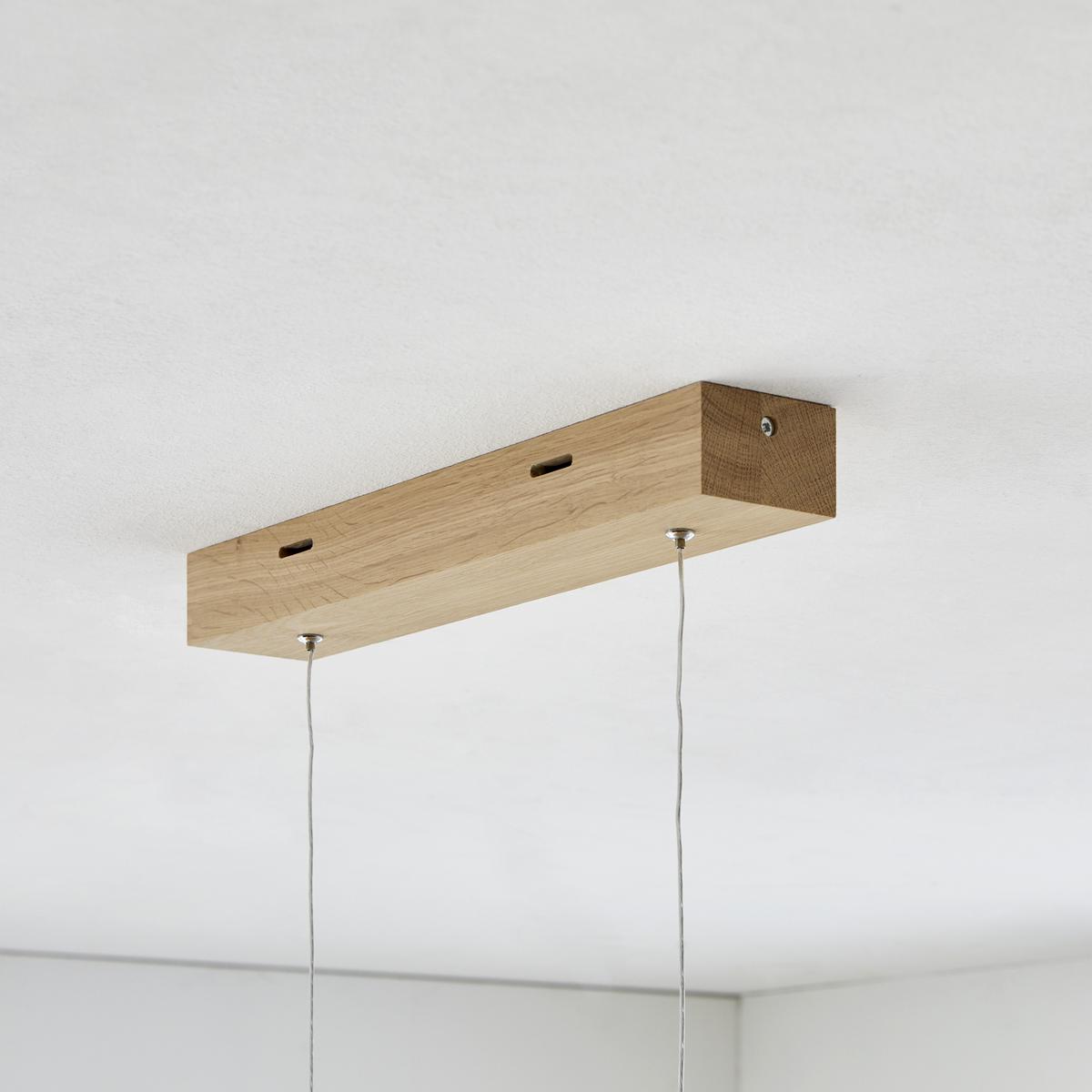 LAMPA WISZĄCA LED LU1509874FSC "SMAL" - kolor dębowy, Natur, drewno (100/6/110cm) - Dieter Knoll