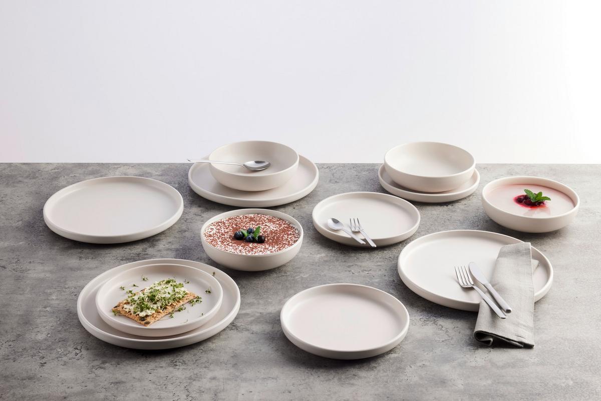 Serviciu de masă 12/1 Michi - crem, Modern, ceramică - Mömax