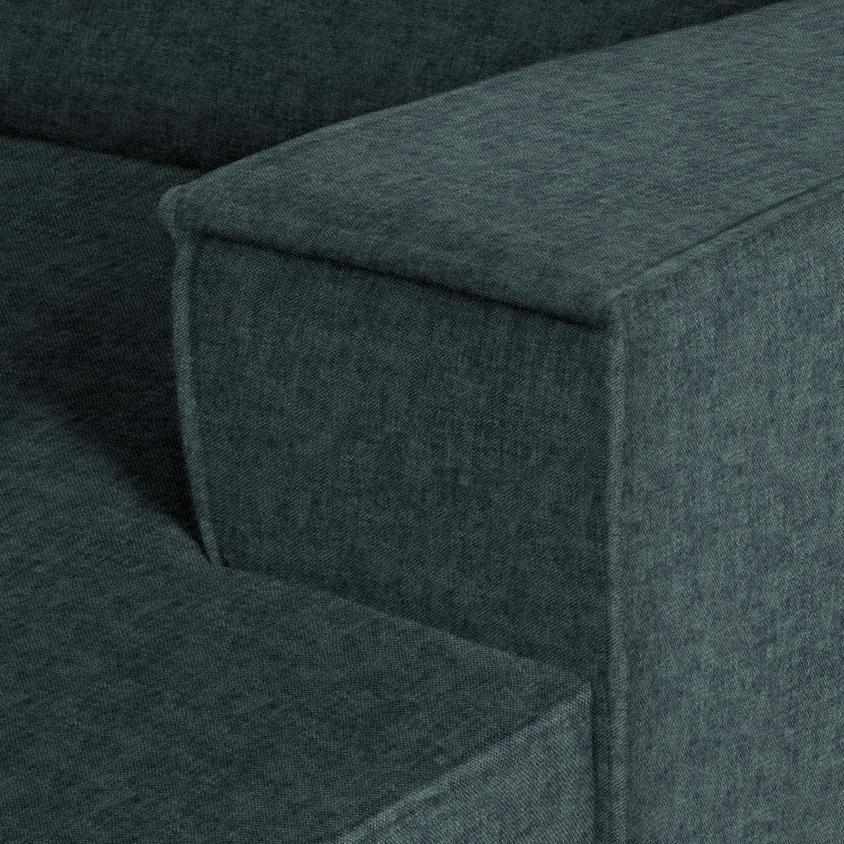 Wohnlandschaft Loft Dunkelblau - Schwarz/Dunkelblau, Modern, Kunststoff/Textil (265/75/172cm) - Mömax