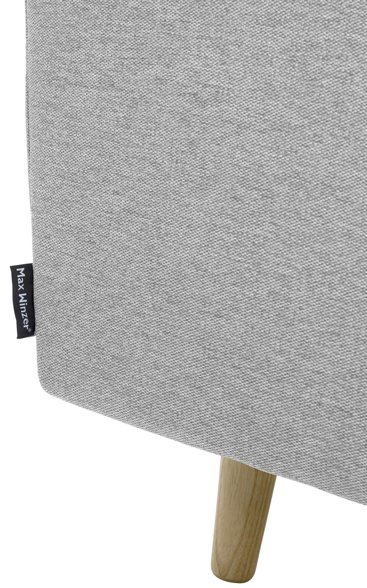 3-Sitzer-Sofa Jasmin Hellgrau Flachgewebe mit Schlaffunktion - Eschefarben/Hellgrau, MODERN, Holz/Textil (224/81/83cm) - Max Winzer