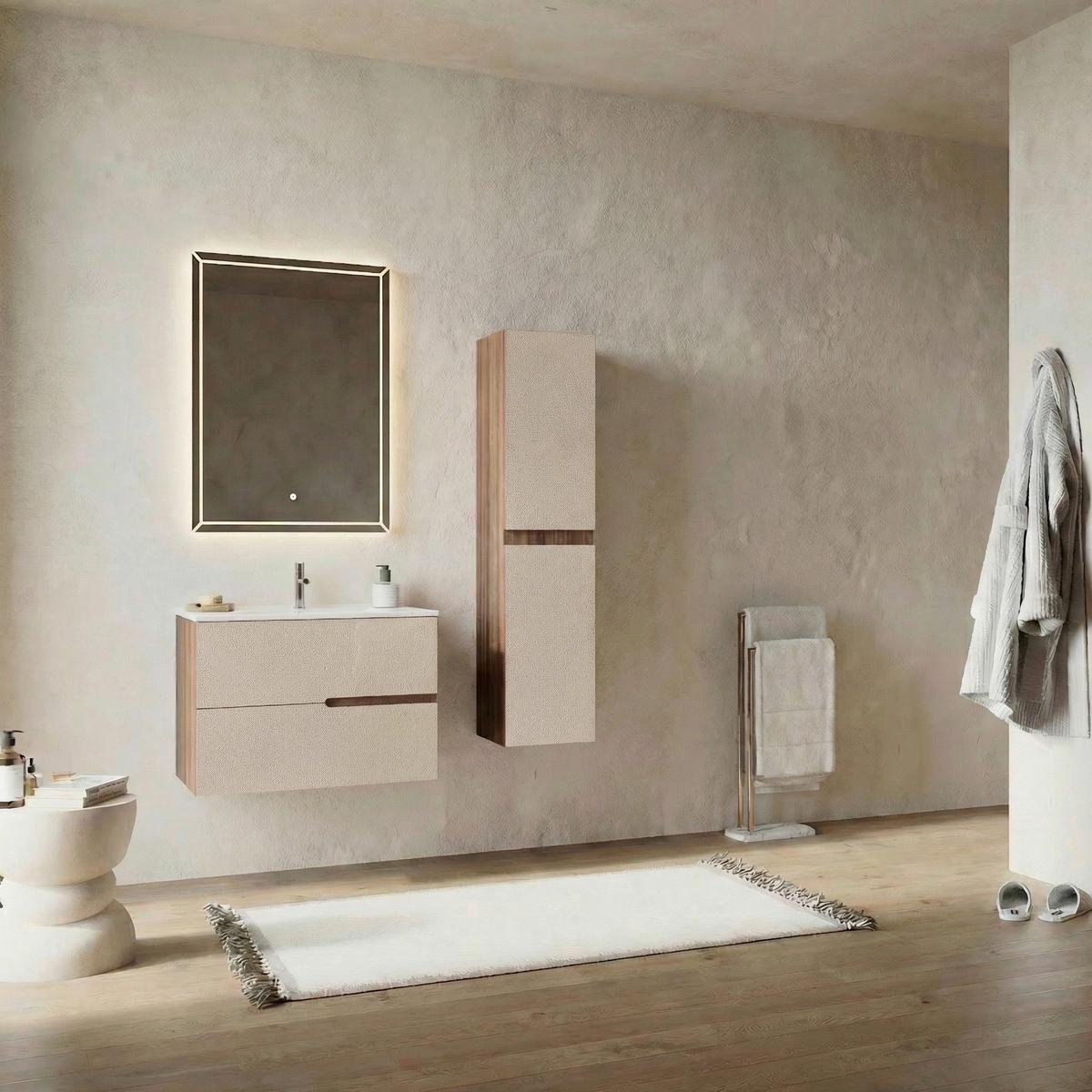 Element Ispod Umivaonika Eva - boje oraha/krem, Moderno, drvni materijal (60/51/46cm)