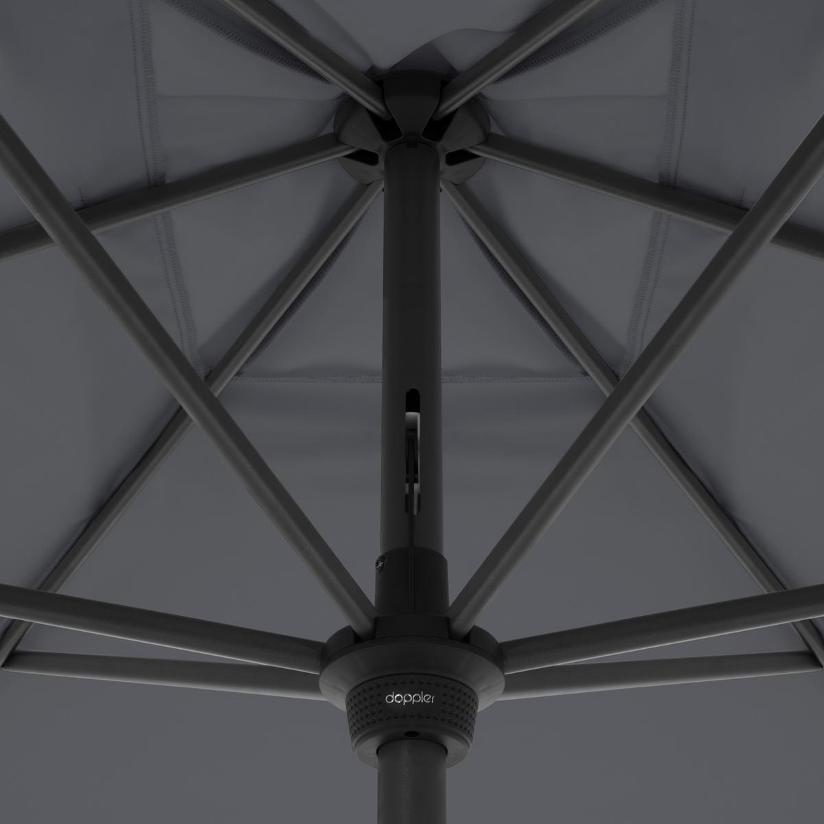 Sonnenschirm myzone Auto Anthrazit ca. 300x200cm - Anthrazit, Basics, Textil/Metall (300/200cm) - Doppler