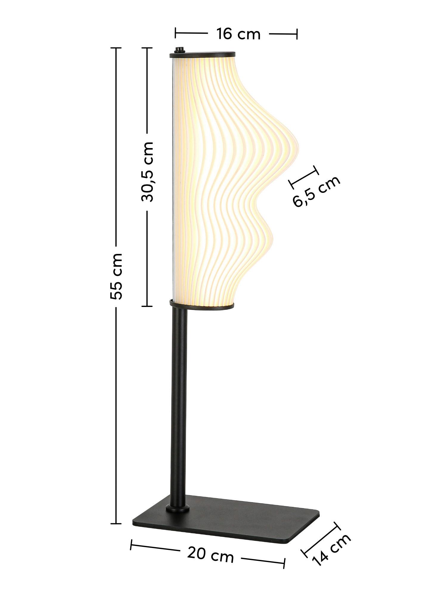 LED-BORDSLAMPA LASERI - vit/svart, Klassisk, metall/plast (20/14/55cm) - Mömax