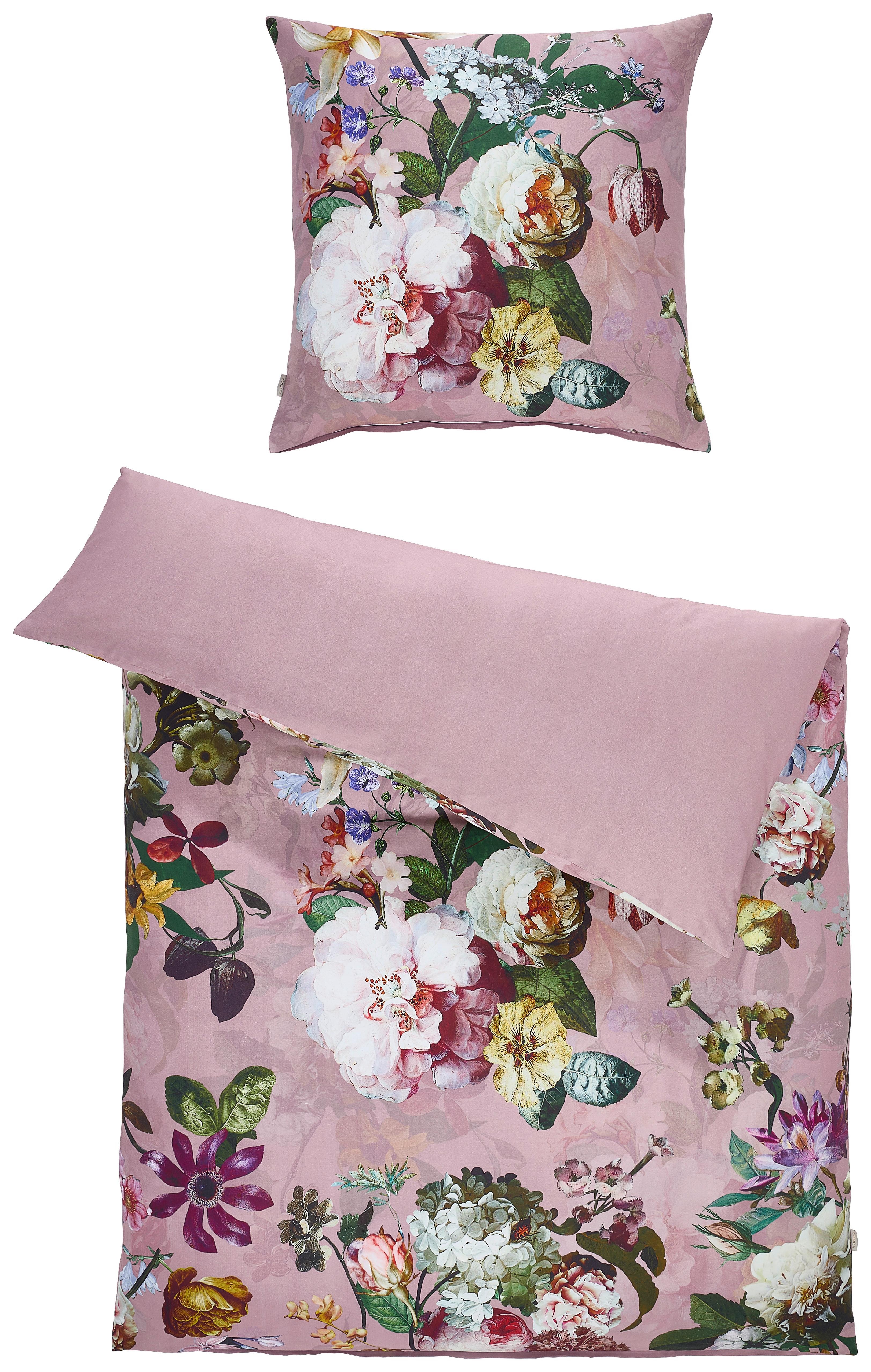 POŚCIEL DWUSTRONNA FLEUR - liliowy, Konventionell, tkanina (135/200cm) - Essenza