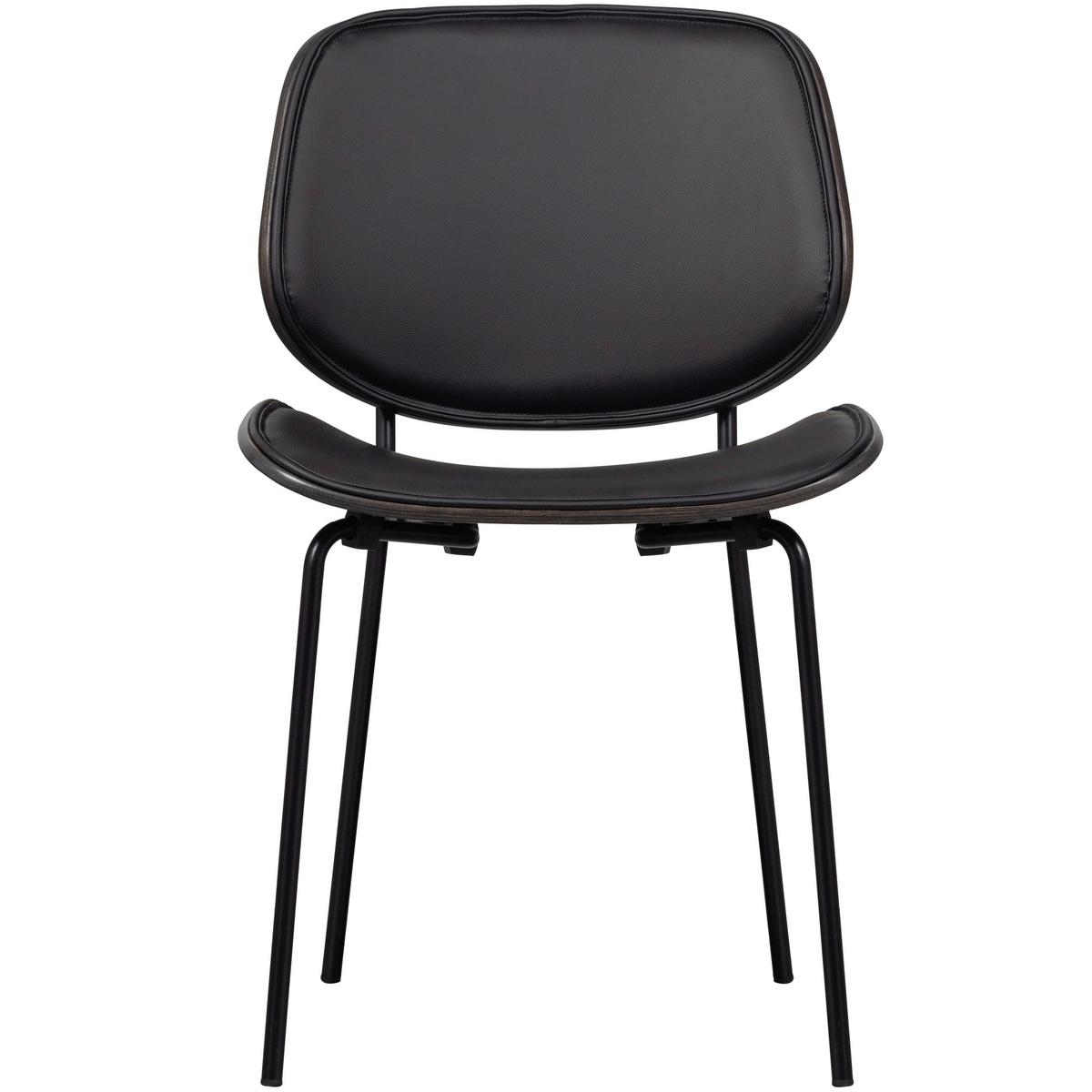 Stuhl-Set Close in Schwarz B: 49cm - Schwarz, MODERN, Holz/Textil (49/80/57cm) - Livetastic