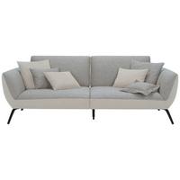 Bigsofa Trendy Silberfarben - Silberfarben/Schwarz, MODERN, Holzwerkstoff (260/93/124cm) - Premium Living