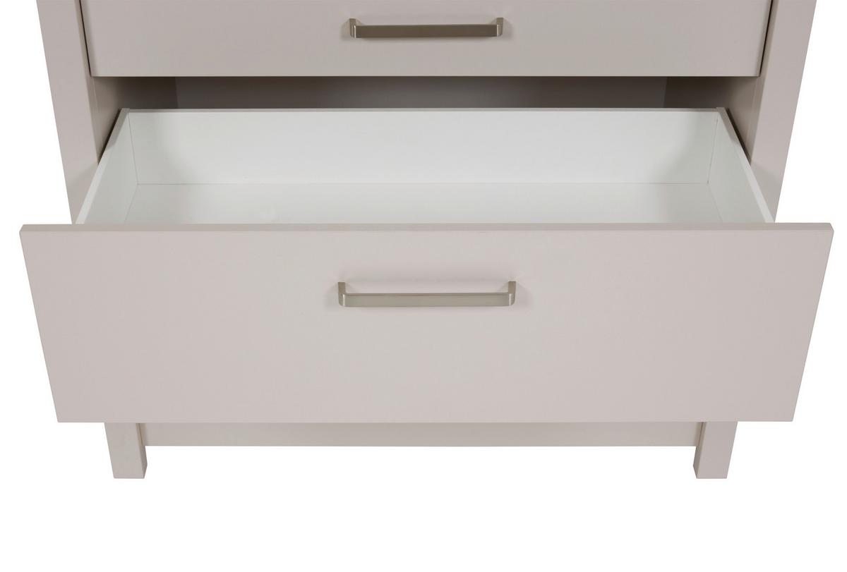 Kuhinjski Ladičar Sardegna - kašmir/srebrne boje, Romantično / ladanjski, drvni materijal/metal (100/92/60cm)