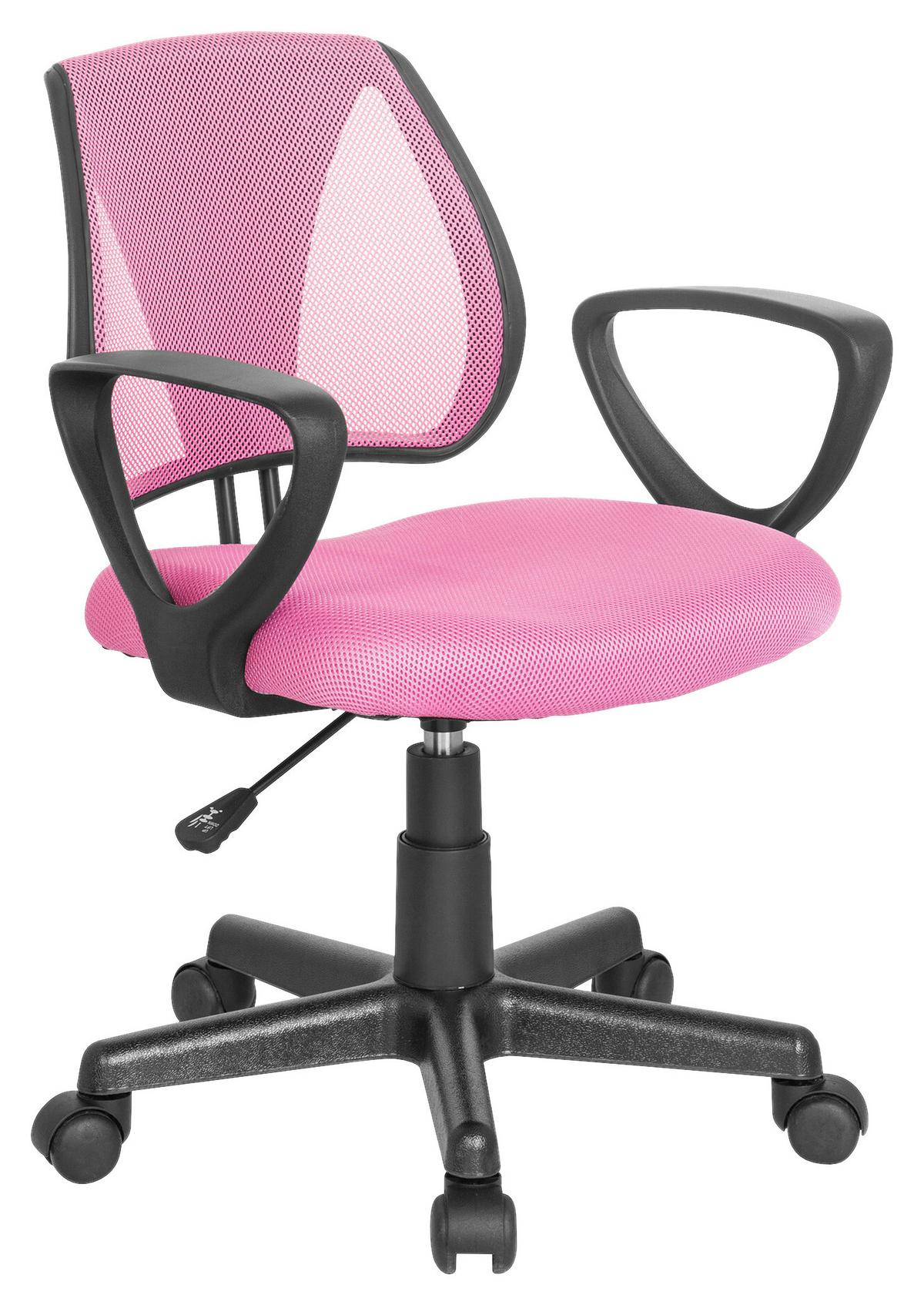 Mladinski Vrtljivi Stol Kiddy Cd, Roza - pink, Basics, umetna masa (58/75-92/45cm) - MID.YOU