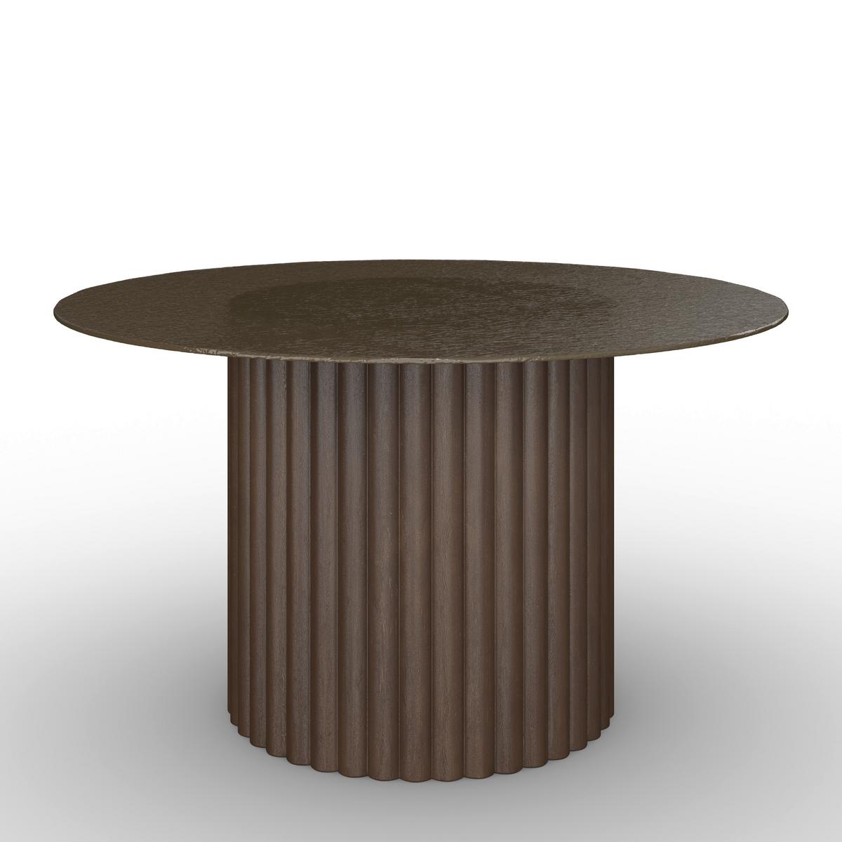 Couchtisch Zelia Braun/Walnussfarben MDF - Walnussfarben/Braun, MODERN, Glas/Holz (80/45/80cm) - Bessagi Home