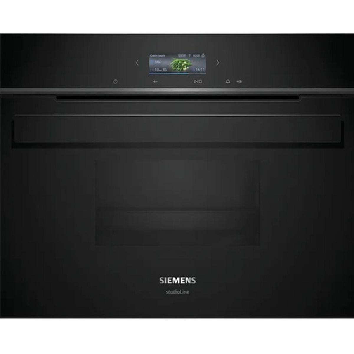Dampfgarer CD914GXB1 Schwarz Edelstahl - Edelstahlfarben/Schwarz, Metall (59,4/45,5/54,8cm) - Siemens