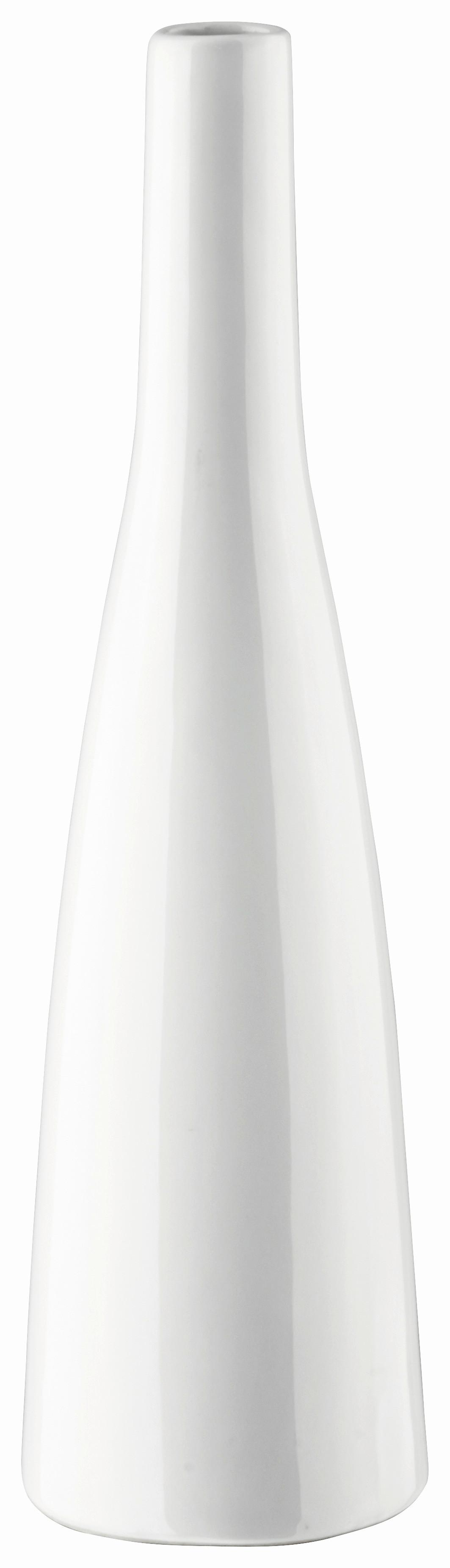 Vase Plancio aus Porzellan in Weiß - Weiß, MODERN, Keramik (8,5/33cm) - Modern Living