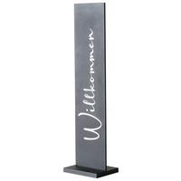 Dekoschild Cartello I in Schwarz - Schwarz, Basics, Metall (20/77/15cm) - Modern Living