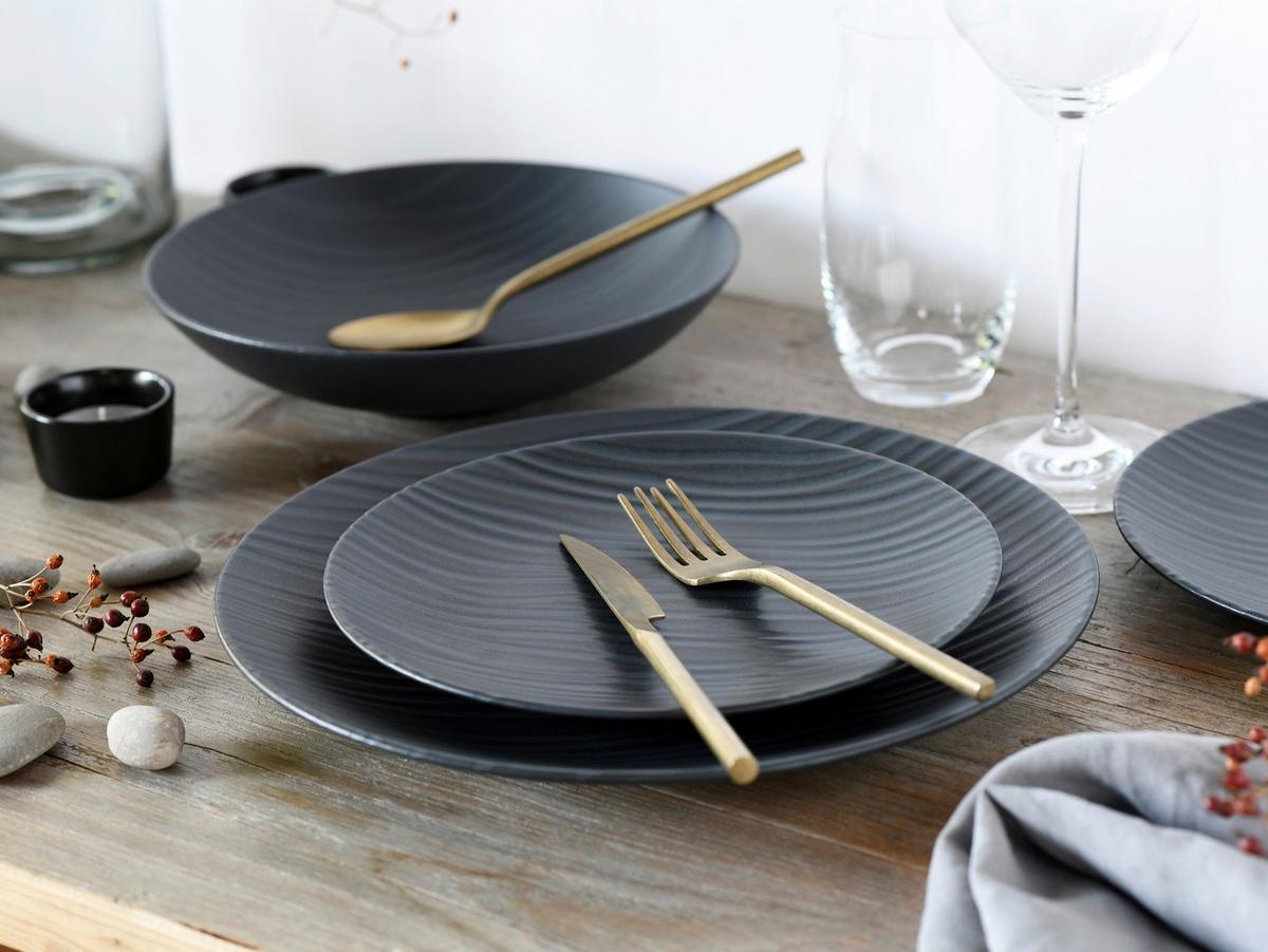 Kombinirani Servis Waves, 16-Delni - antracit, Basics, keramika - Creatable