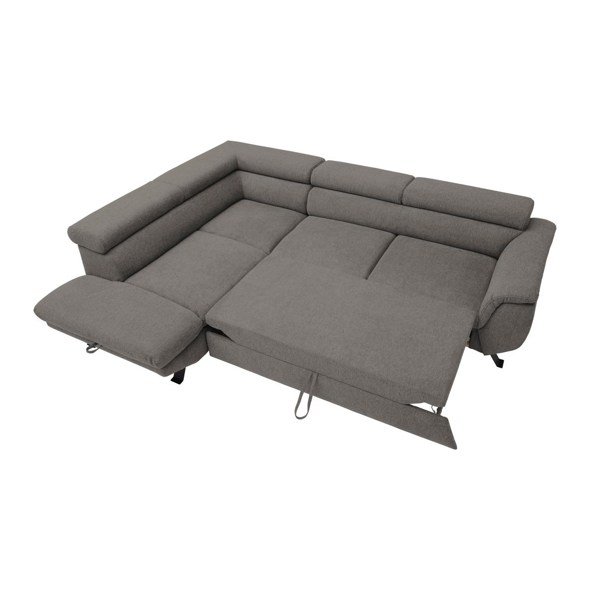 Kutna Garnitura Raven - crna/antracit, Moderno, tekstil/metal (198/257cm) - Modern Living
