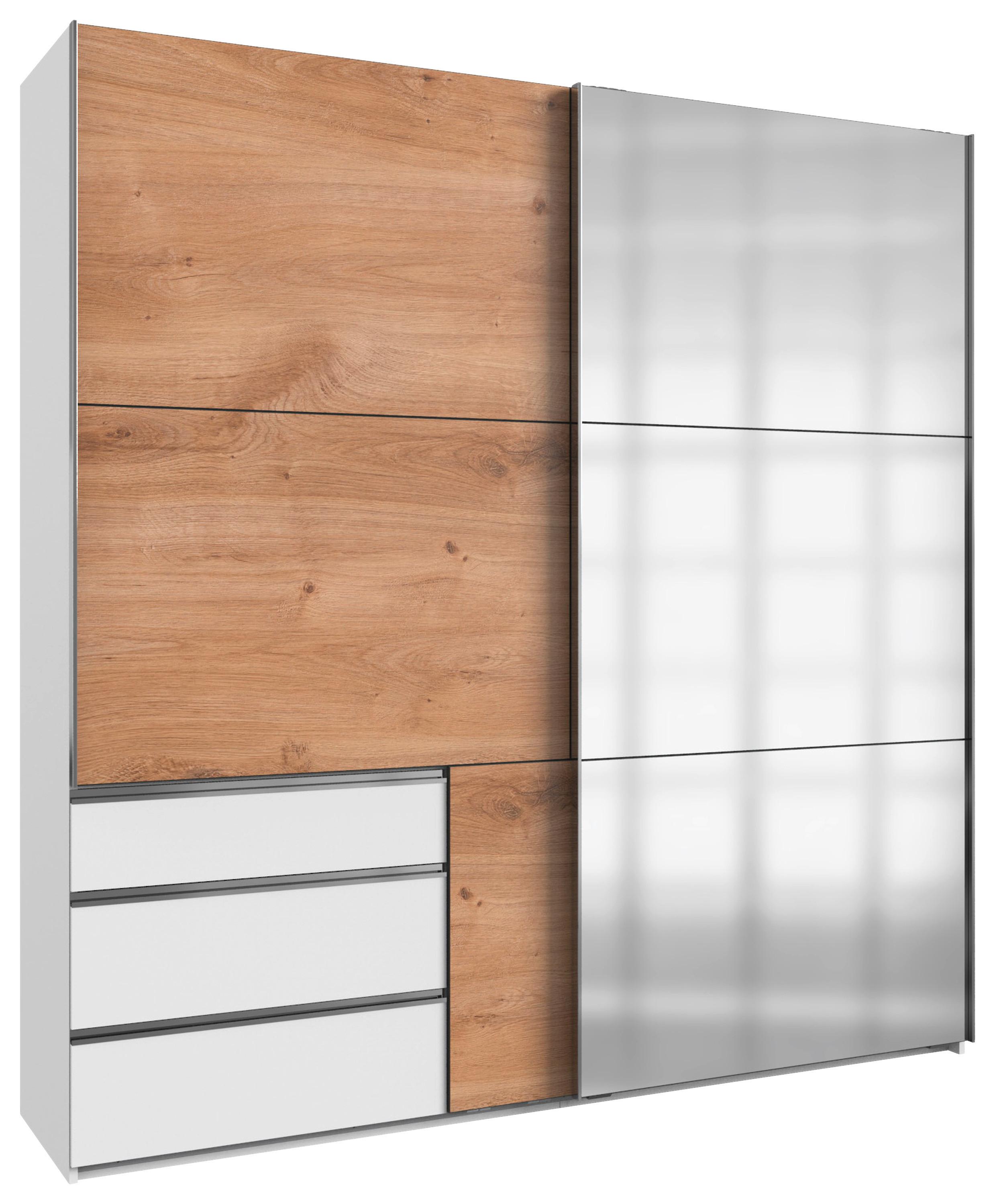 Ormar S Kliznim Vratima Level 36a - bijela/boje hrasta, Moderno, drvni materijal (200/216/65cm) - Modern Living