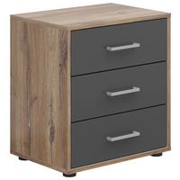 NOPTIERA SMART 3 - culoare lemn stejar/antracit, Basics, material pe bază de lemn (50/54/35cm) - Modern Living