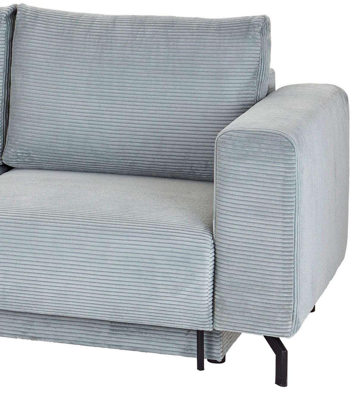Kutna Garnitura Veni - sivo-zelena/crna, Moderno, tekstil/metal (210/272cm) - Modern Living