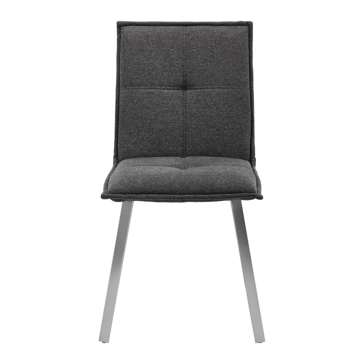 KRZESŁO EMILIO - kolor stalowy/ciemnoszary, Modern, metal/drewno (46/85/55cm) - Bessagi Home