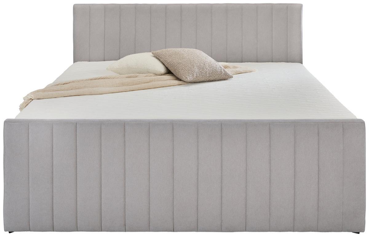 Box Krevet Sontje - svijetlo siva/crna, Konvencionalno, tekstil/plastika (160/200cm) - Modern Living