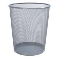 Papierkorb Mesh aus Metall - Silberfarben, Metall (30,5/34,5/29,5cm) - Based