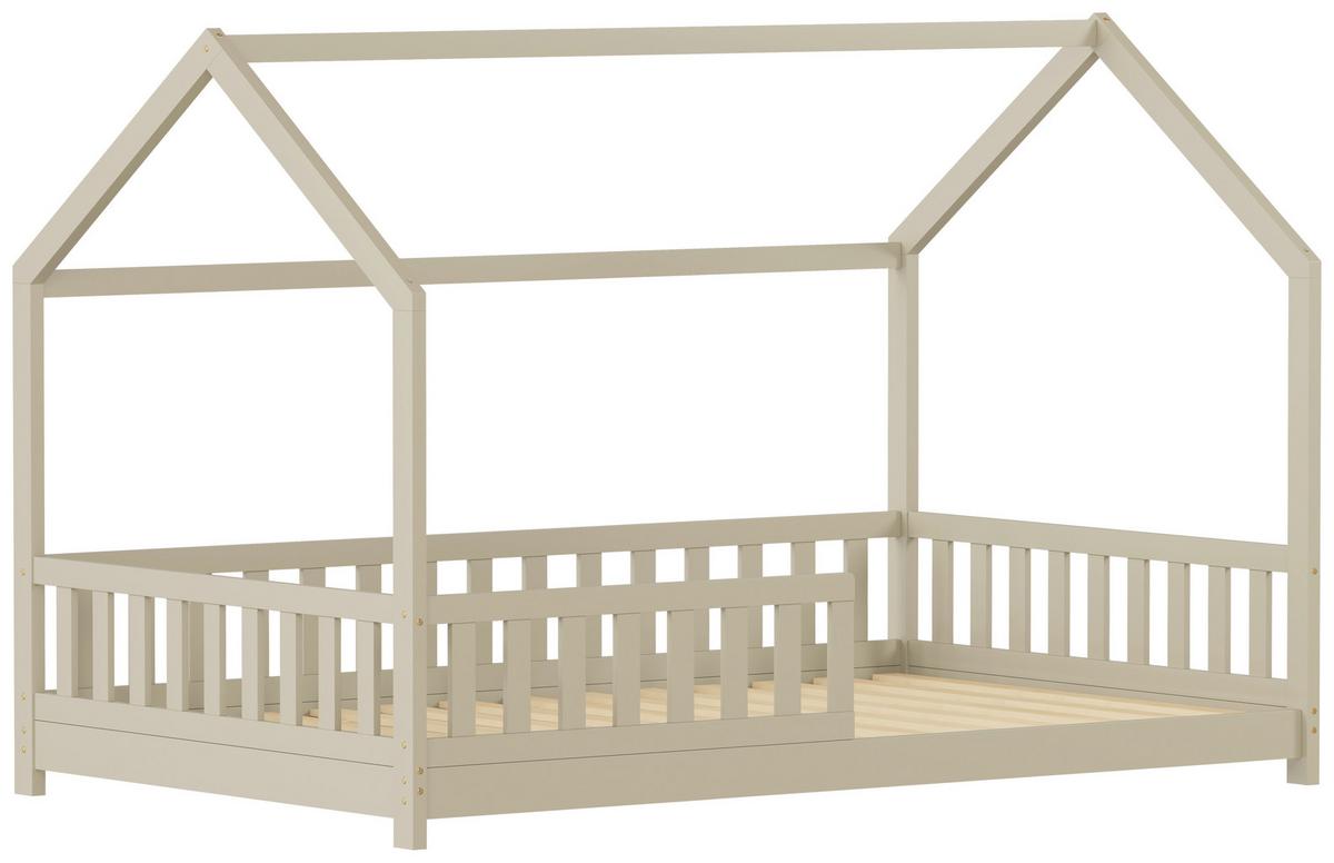 Bodenbett Kids - Beige/Naturfarben, Konventionell, Holz (120/200cm) - Mömax