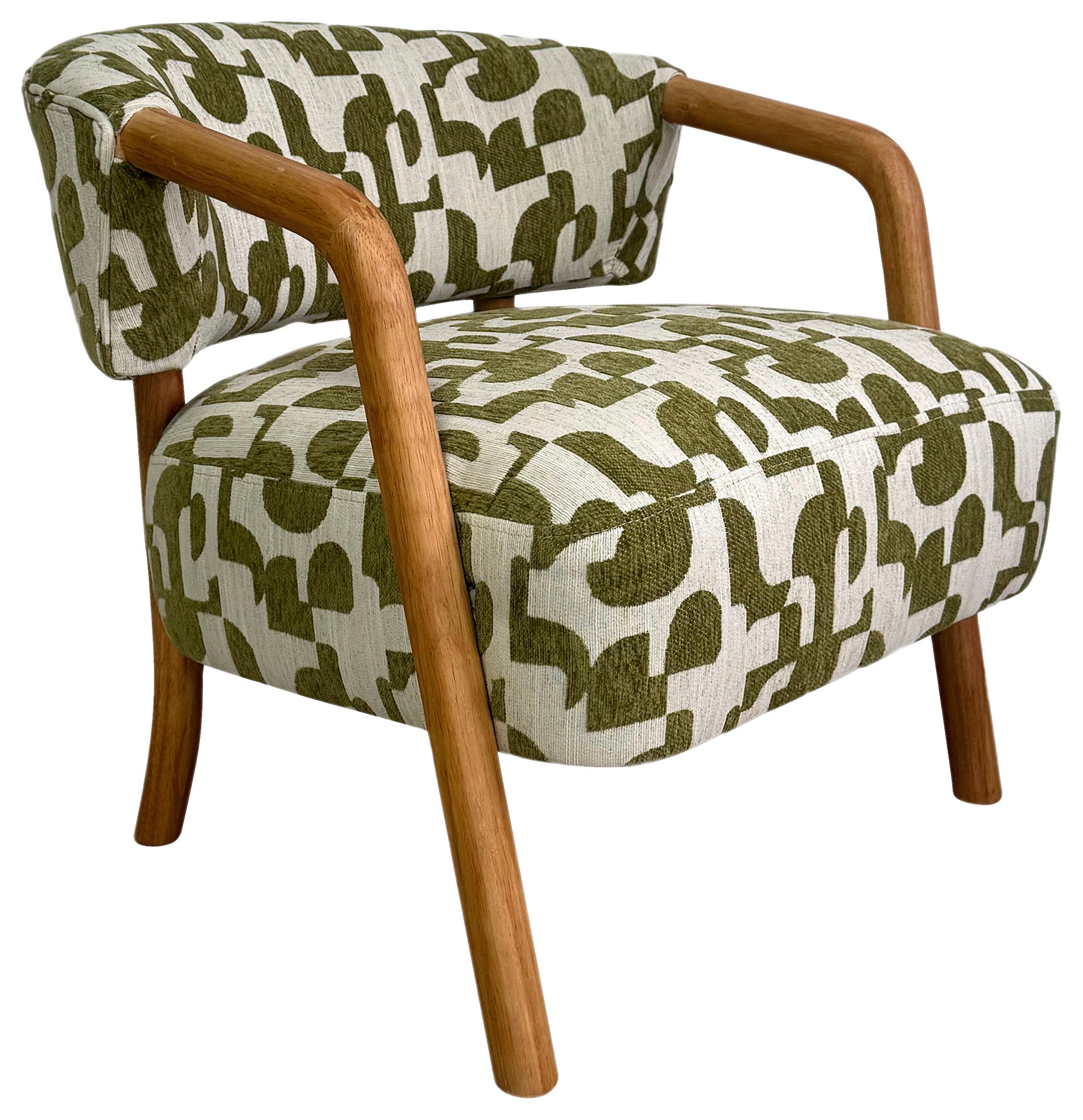 SCAUN CU BRAțE JORIS -TREND- - verde/culoare natur, Lifestyle, lemn/textil (66,5/70,5/70,5cm) - Mömax