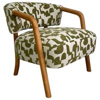 SCAUN CU BRAțE JORIS -TREND- - verde/culoare natur, Lifestyle, lemn/textil (66,5/70,5/70,5cm) - Mömax