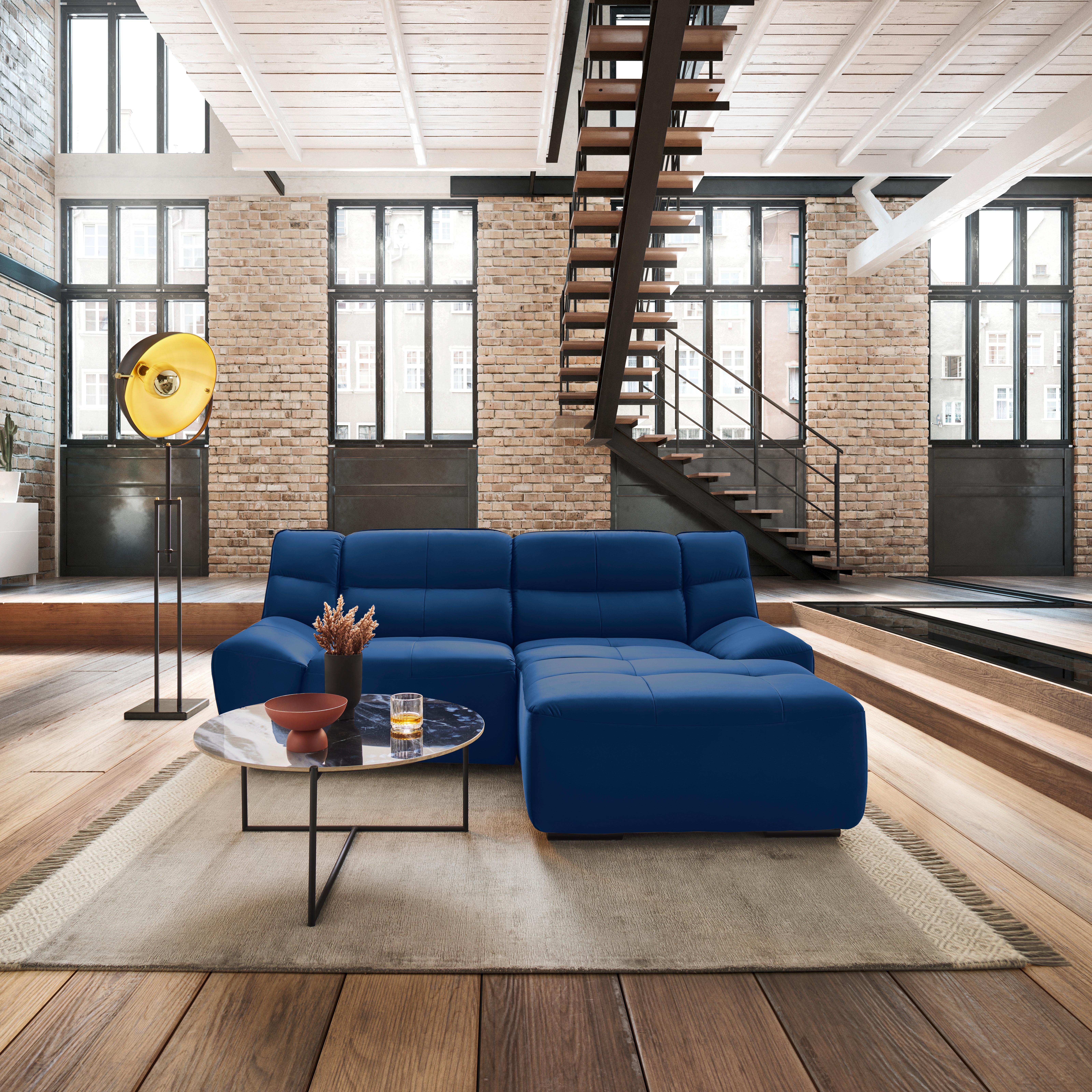 Sjedeća Garnitura Wega - plava, Modern, tekstil/metal (220/88/99-165cm) - Bessagi Home