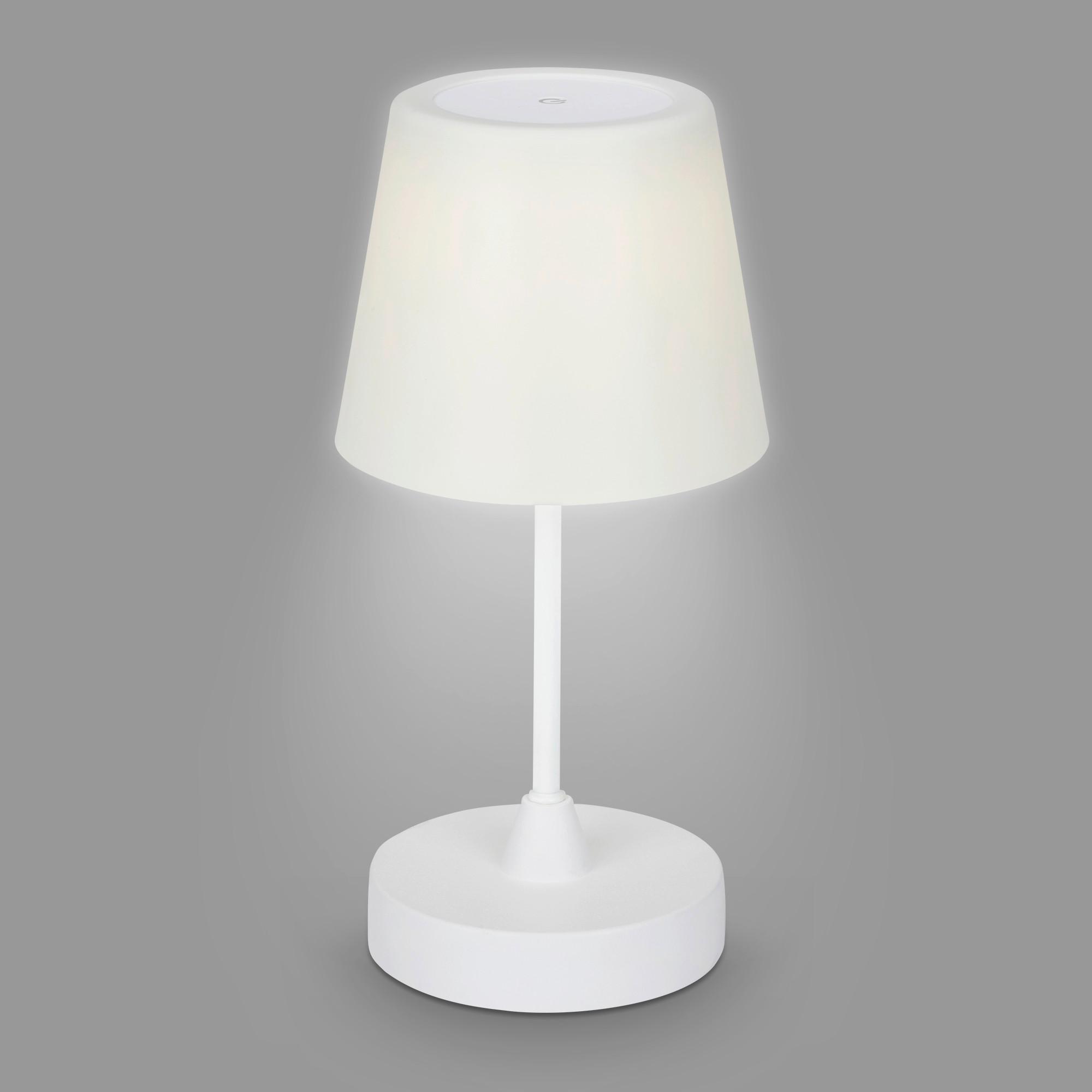 Akku-Tischleuchte Campi Weiß max. 3 Watt - Weiß, Basics, Kunststoff (30/14,5cm) - Briloner