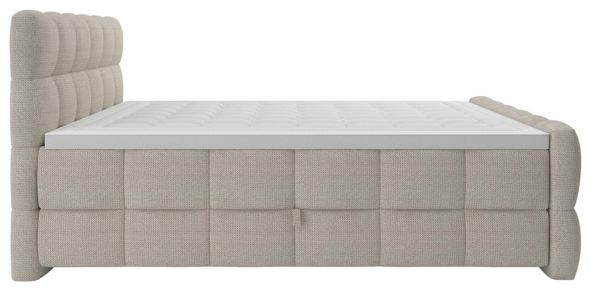Boxspring Krevet Brisbane - crna/krem, Trend, drvni materijal/drvo (200/200cm) - Premium Living