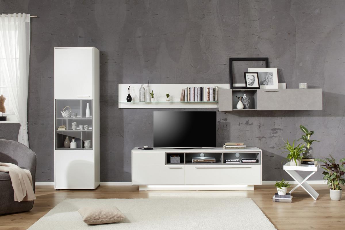 Wandboard in Weiß - Weiß, MODERN, Holzwerkstoff (246/35/20cm) - Premium Living