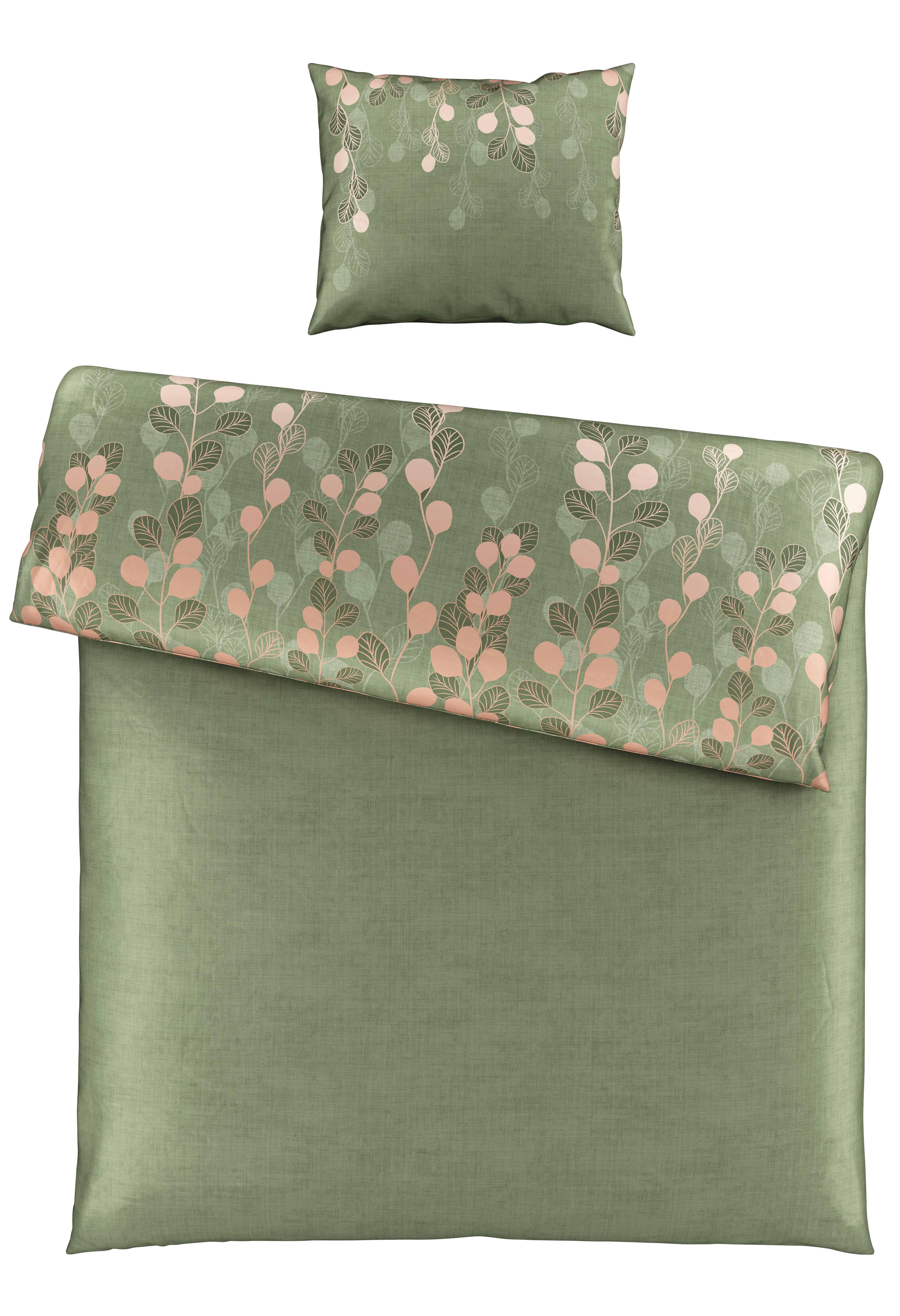 Bettwäsche Marina Ca. 160x210cm - Grün, Konventionell, Textil (160/210cm) - Premium Living