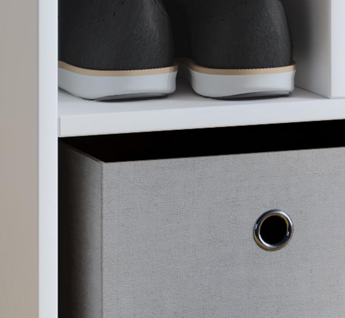 Schuhschrank Hinsol XL Weiß ca. 92x99x33 cm - Weiß, KONVENTIONELL, Holzwerkstoff (92/99/33cm) - MID.YOU
